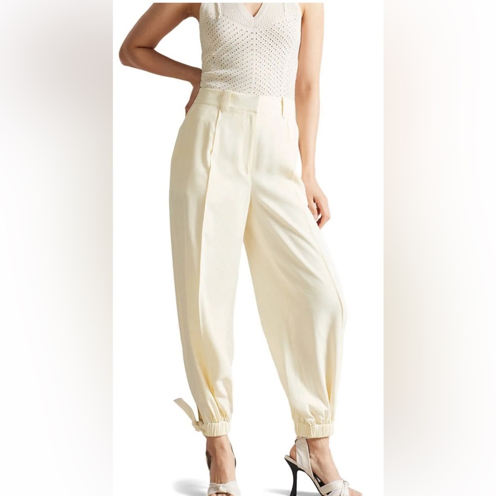 Ted Baker Tailored Harem Trousers cream US size 8